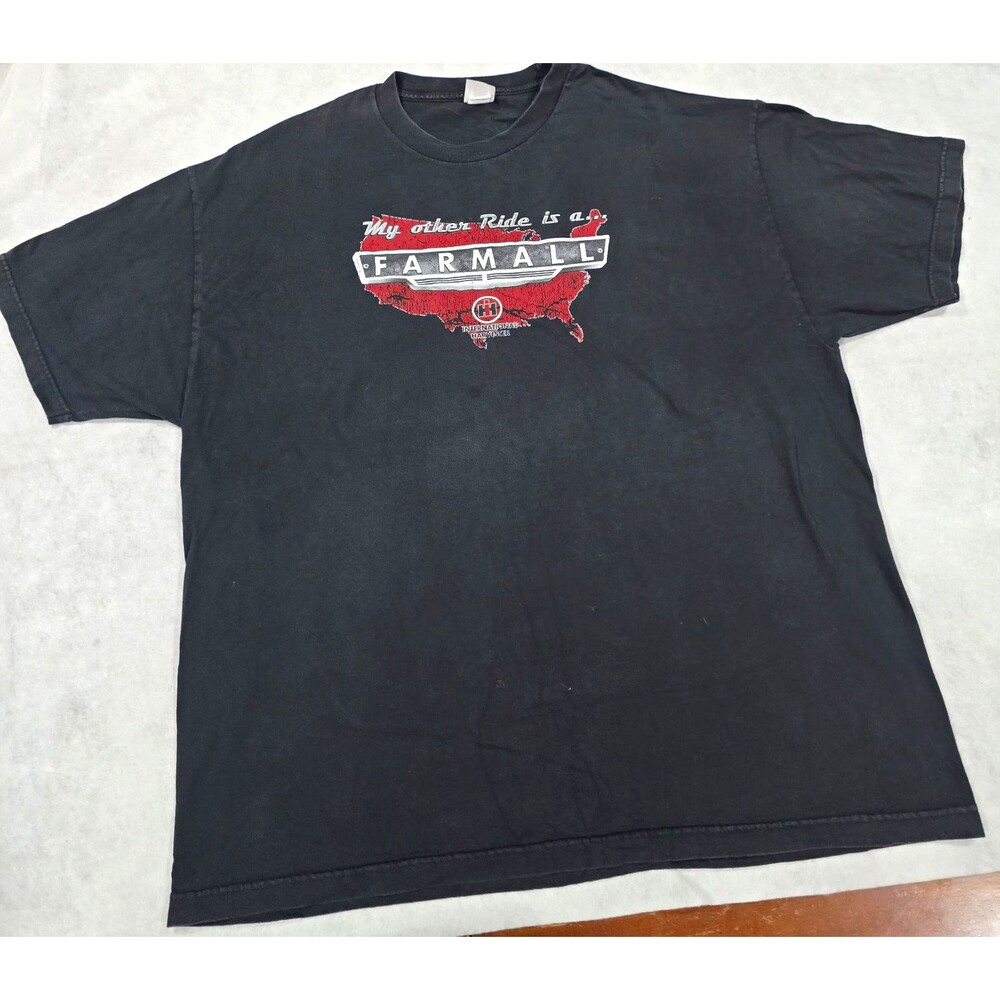 VTG Farmall T Shirt 2XL Black IH International Harvester Tractor My Other Ride